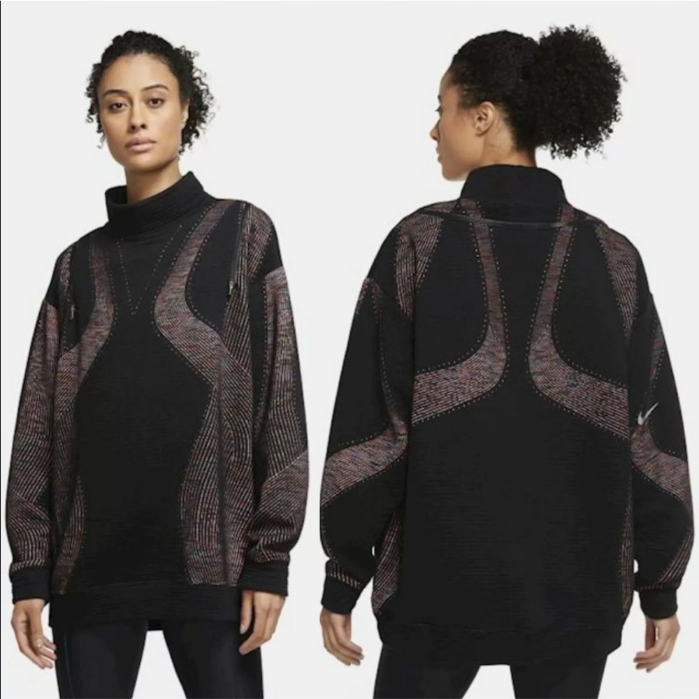 Nike Tech Pack City Ready Mock Neck woman’s Oversized Fleece Pullover Sz M